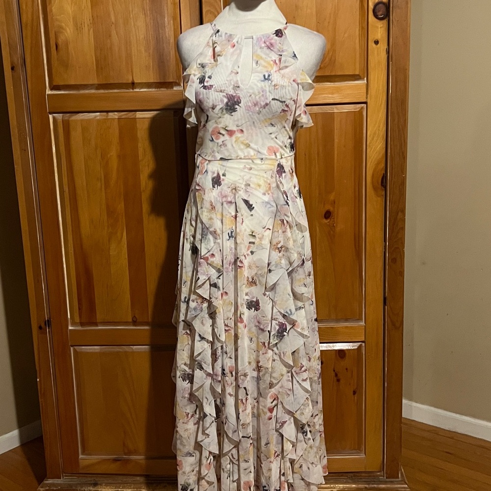 NWOT Ted Baker Lauriin Floral Halter Neck Dress Sz US 2 Or Ted Sz 0 - Picture 2 of 13